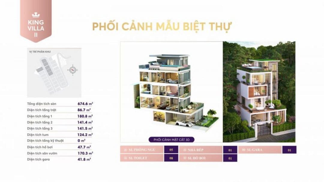 Hình ảnh Thiết Kế Biệt Thự The Lotus Hill Mẫu King Villa 2