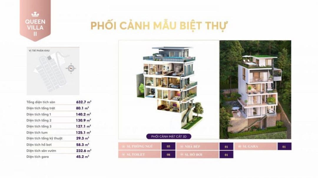 Hình ảnh Thiết Kế Biệt Thự The Lotus Hill Mẫu Villa Queen 2