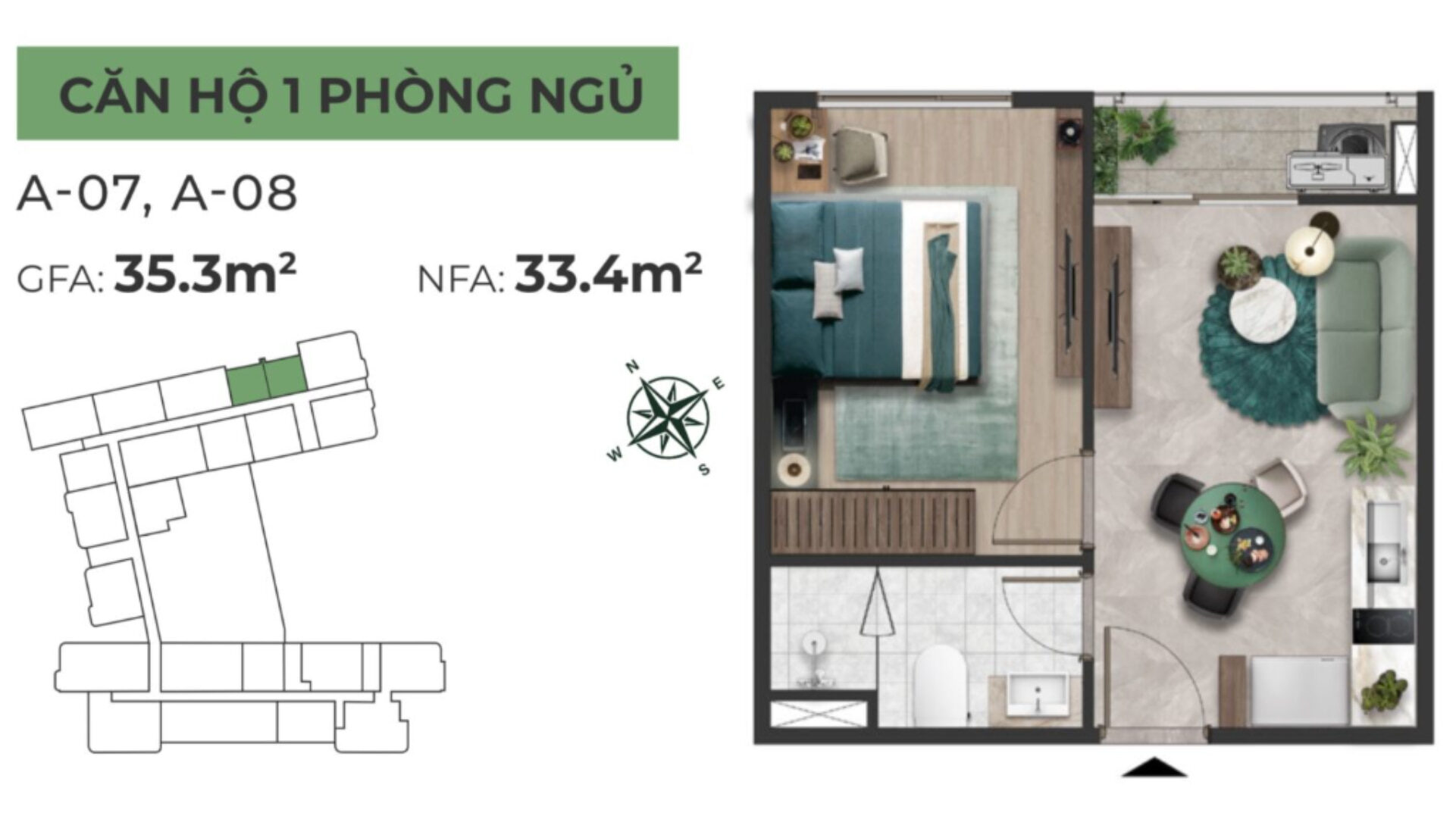 Layout Can Ho 1 Phong Ngu 35m2 Du An Solina Vung Tau C Holdings
